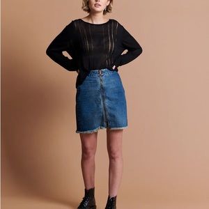 One Teaspoon Blue Denim Skirt
